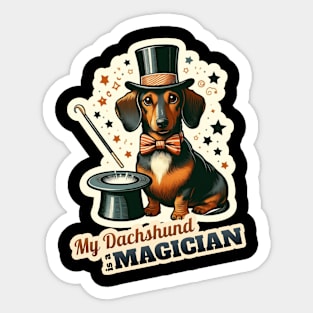 Magician Dachshund Sticker